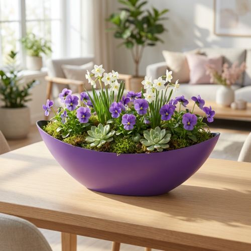 Artikel Plantbåt dekorativ skål lila 38,5cm×12,5cm×13cm
