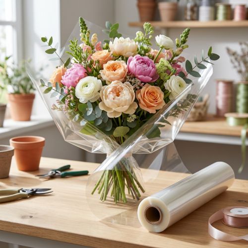 Blomsterdekorationsfolie Blomfolie 75cm x 200m | Floristik24.se
