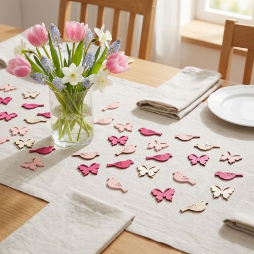 Mini vårströssel dekoration 2cm rosa assorterad 144 st | Floristik24.se