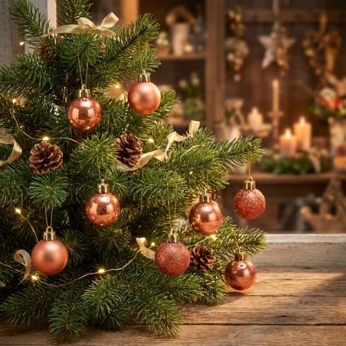 Mini julgranskulor orange brytsäkra Ø3cm 14st | Floristik24.se