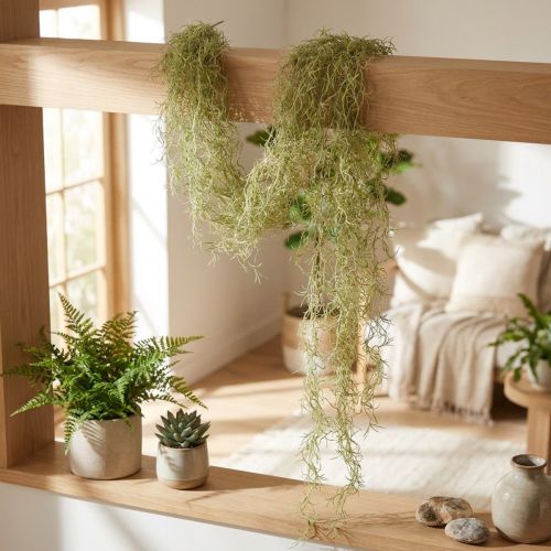 Tillandsia dekorativ hängande Tillandsia konstgrön vit 180cm | Floristik24.se