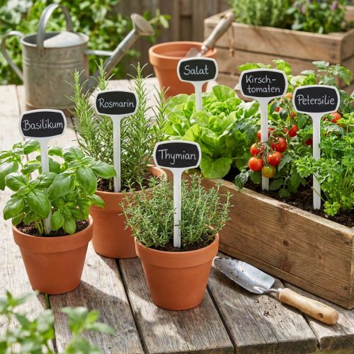 Växtetiketter 29cm svart lutande 10 st | Floristik24.se