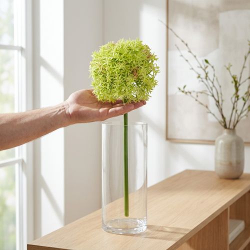 Allium grön blomma konstgjord prydnadslök Ø18cm 90cm | Floristik24.se