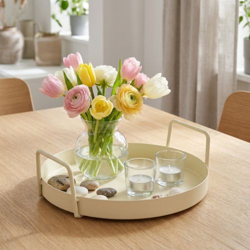 Artikel Rund bricka för matsal, vardagsrum och dekoration, 22 cm