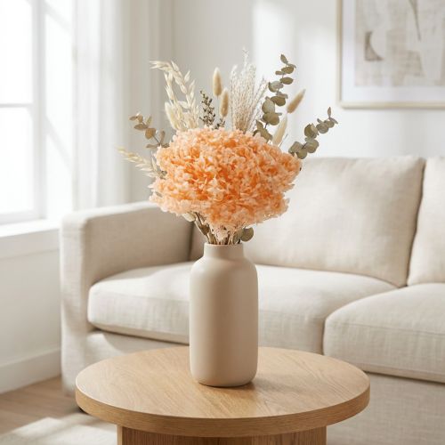 Artikel Torkad hortensiabukett för eleganta blomsterdekorationer hemma, 65 cm