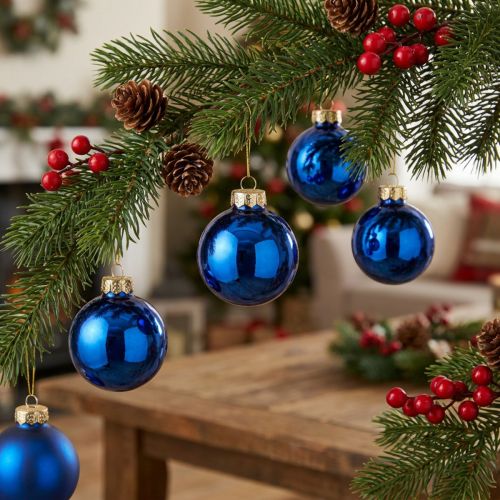 Artikel Mini julkulor i glasdekoration för grangrenar 3 cm 22 st