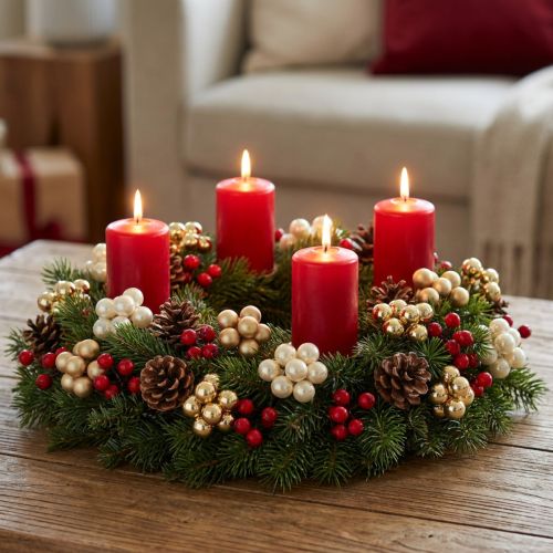 Mini julkulor på tråd guld, kräm Ø1,5 cm 140 st | Floristik24.se
