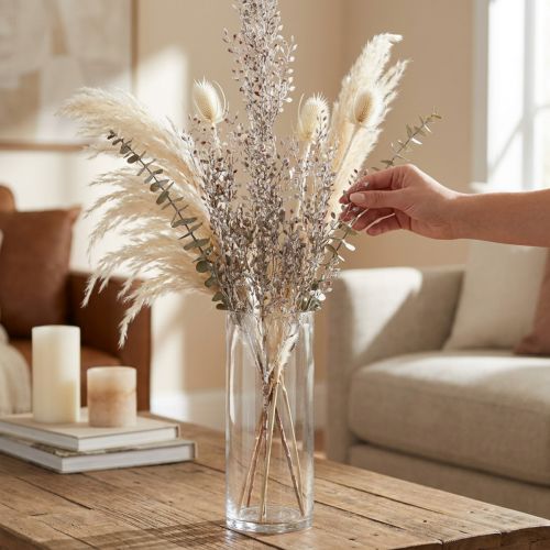Deco-gren röd vittvättad 64cm Konstgjord växt som den äkta varan! | Floristik24.se