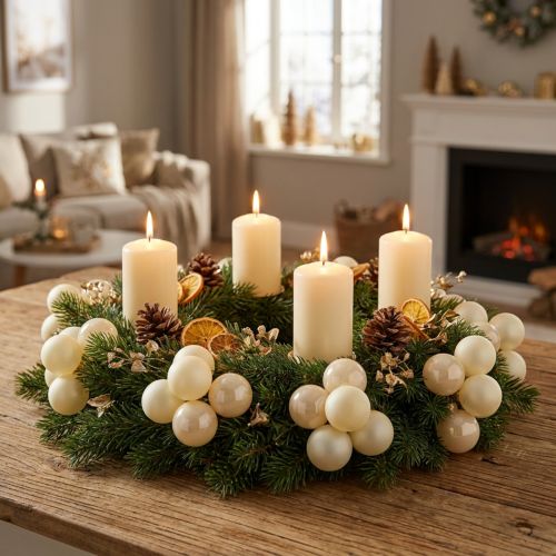 Mini julkulor krämmix matt/blank Ø40mm 32 st | Floristik24.se
