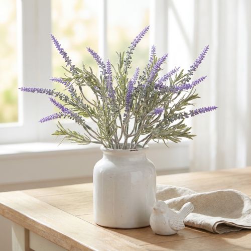 Artikel Konstgjord lavendel Konstgjorda växter Lila 38cm 3 gäng 9st
