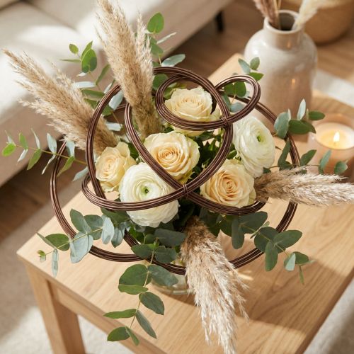 Brun aluminiumtråd för blomsterhandel, smycken och hantverk, Ø2 mm, 60 m, 500 g | Floristik24.se