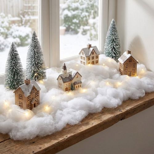 Snödekoration konstsnö bomull