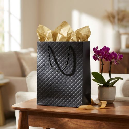Presentpåse presentpåse svart 18×10×23cm 1 st | Floristik24.se