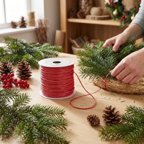 Trådlindad 50m röd | Floristik24.se