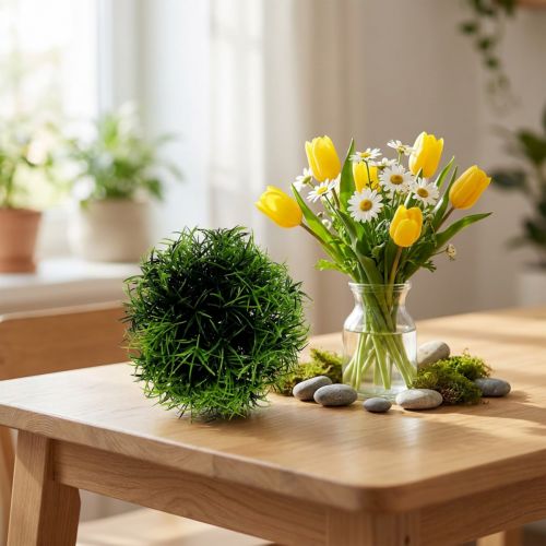 Mini gräsboll grön konstväxt rund Ø10cm 1 st | Floristik24.se
