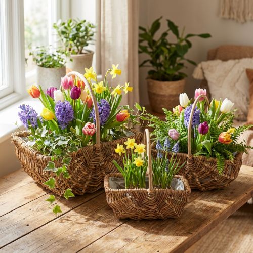 Handtagskorg rektangulär natur 34×26/29×20/24×15cm set om 3 | Floristik24.se