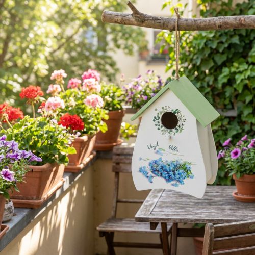 Artikel Fågelholk för eleganta rum med blommönster och nostalgisk känsla 21 cm
