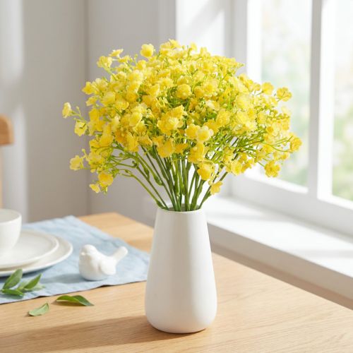 Gypsophila paniculate gips ört gula blommor L46cm 4 st | Floristik24.se