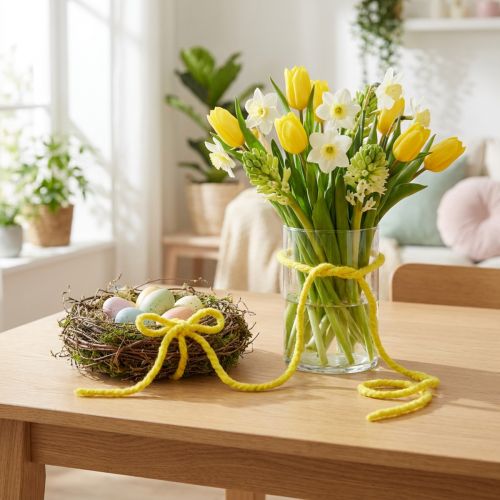 Filtsnöre fleece Mirabell 25m gul | Floristik24.se