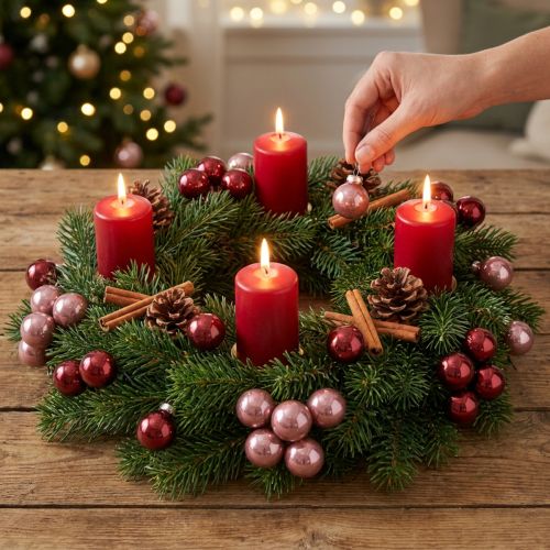 Artikel Mini julkulor trådglas vinröd rosa Ø2,5cm 140 st