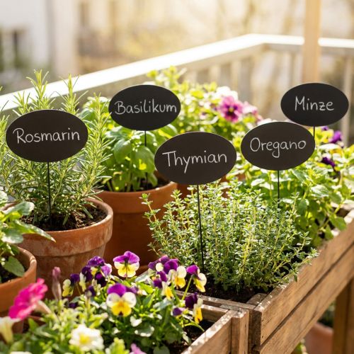 Dekorativa svarta ovala griffeltavlor i trä 10×6 cm 12 stycken | Floristik24.se