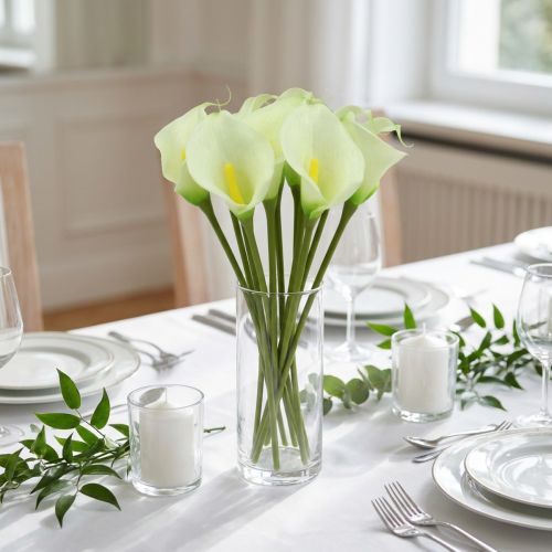 Mini calla konstgjord vit L 28cm 12 st | Floristik24.se
