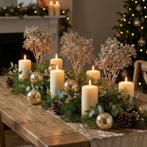 Gipsört Gypsophila konstgjorda växter Metallic L38cm 3st | Floristik24.se