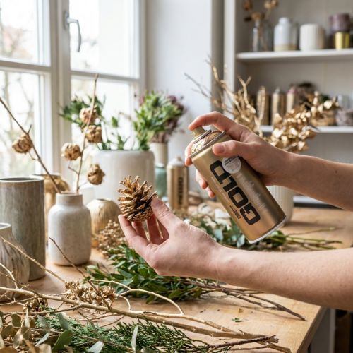 Artikel Sprayfärg med koppar- och kromeffekt för kreativa projekt Montana-burkar 400 ml
