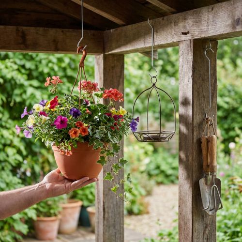 Metallkrok, dubbelkrok silver S L20cm 5st | Floristik24.se