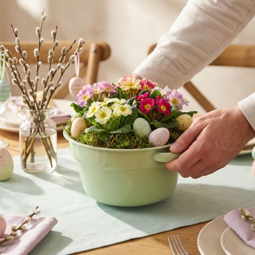 Dekorativ skål i metall, pastellfärgad, Ø17cm H8cm, 4 delar | Floristik24.se