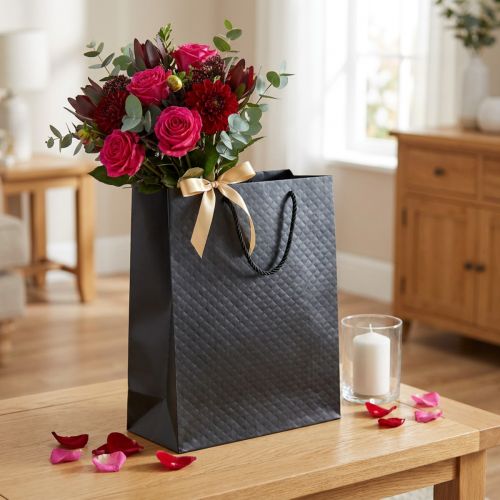 Presentpåse presentpåse svart 26×12×32cm 1 st | Floristik24.se