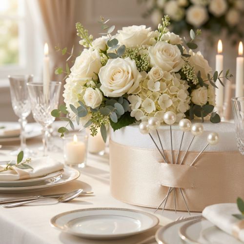 Pärlspetsstift Ø6mm 65mm Champagne | Floristik24.se