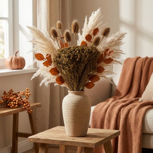 Torkade blommor Broom Bloom Olivgrön 160g 48cm | Floristik24.se