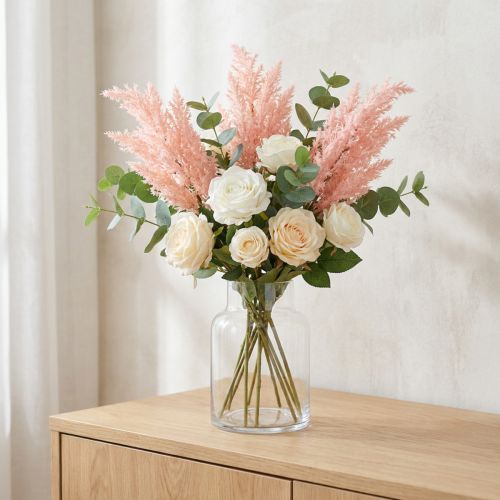 Konstgjord växt Astilbe Dekorationsgrenar Konstgjord Rosa H38cm 5 st | Floristik24.se