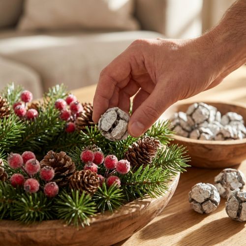 Cypresskottar 3 cm Vitkalkade 500 g | Floristik24.se