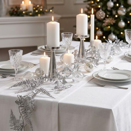 Artikel Konstgjord girlang silverglitter ormbunksbladsgirlang 180cm 3 st