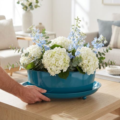 Bordskål i metall, elegant och funktionell dekoration för vardagsrum, 28 cm | Floristik24.se