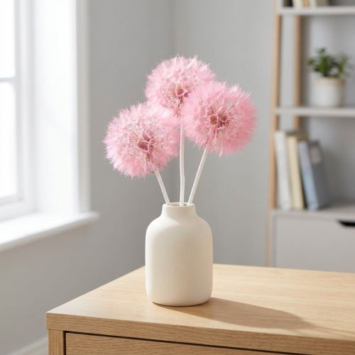 Jättestor torkad maskrosdekoration, elegant heminredningsaccessoar, 12 cm, 4 stycken | Floristik24.se