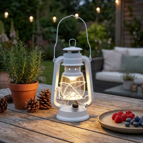 LED-lykta dimbar varmvit 24,5cm med 15 lampor | Floristik24.se