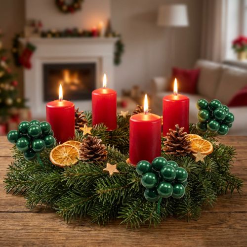 Mini julkulor på tråd Ø25mm glasgrön 140p | Floristik24.se