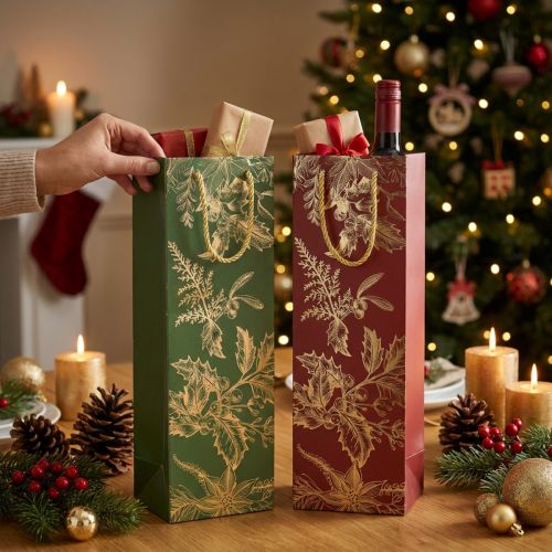 Julklappspåsar Julpåsar mistel 12×36cm 2st | Floristik24.se