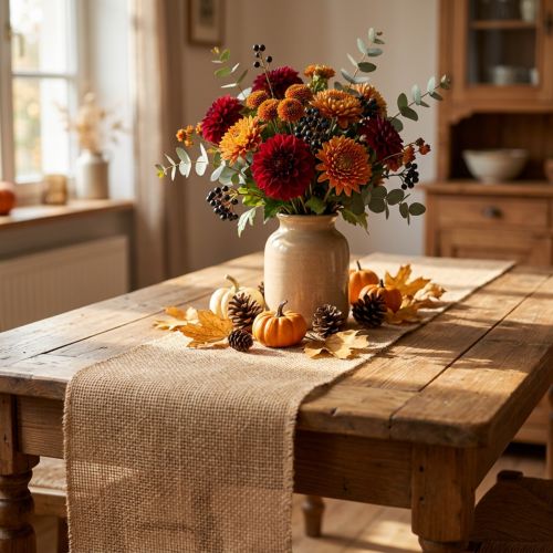Bordslöpare jute jute tejp bord tejp natur B30cm L5m | Floristik24.se