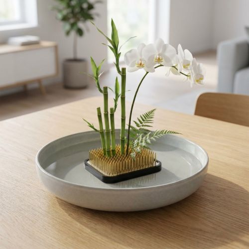 Artikel Hedgehog Kenzan Rektangulär Silver Mässing 70×50mm
