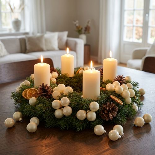 Mini julgranskulor krämmix matt/blank Ø25mm 140p | Floristik24.se