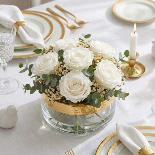 Infinity Roses Large Ø5,5-6cm Vit 6 st | Floristik24.se