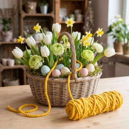 Filtsnöre fluffigt Mirabell gult 25m | Floristik24.se