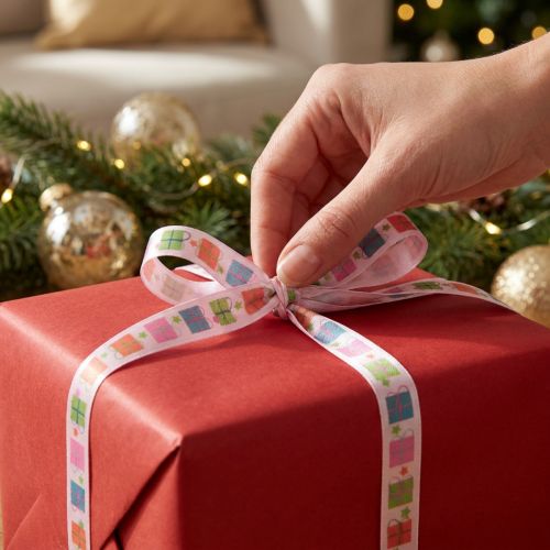 Presentband med paketband jul 15mm 18m | Floristik24.se