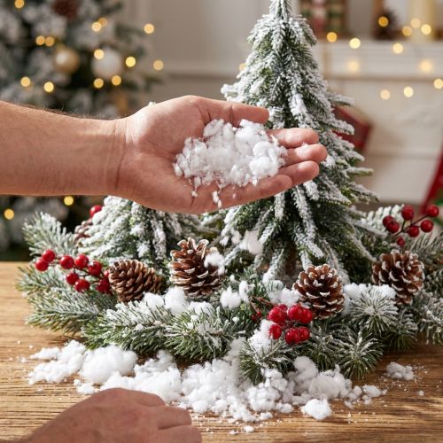 Snöflingor Flagnande Konstgjord Snövit 100g × 2st | Floristik24.se