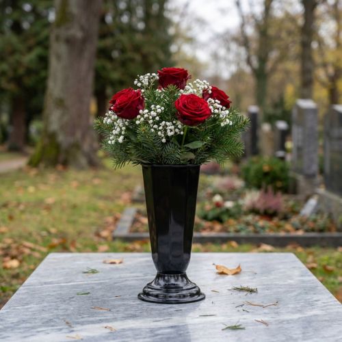 Inställningsvas “Szwed” svart Ø13cm, 1st | Floristik24.se