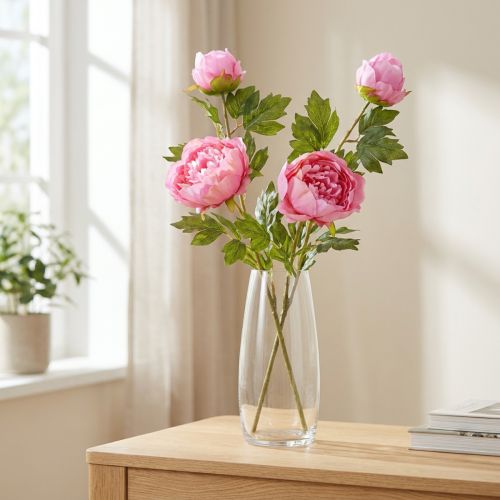 Konstgjorda Rosor Pioner Konstgjord i Rosa L80cm 2st | Floristik24.se